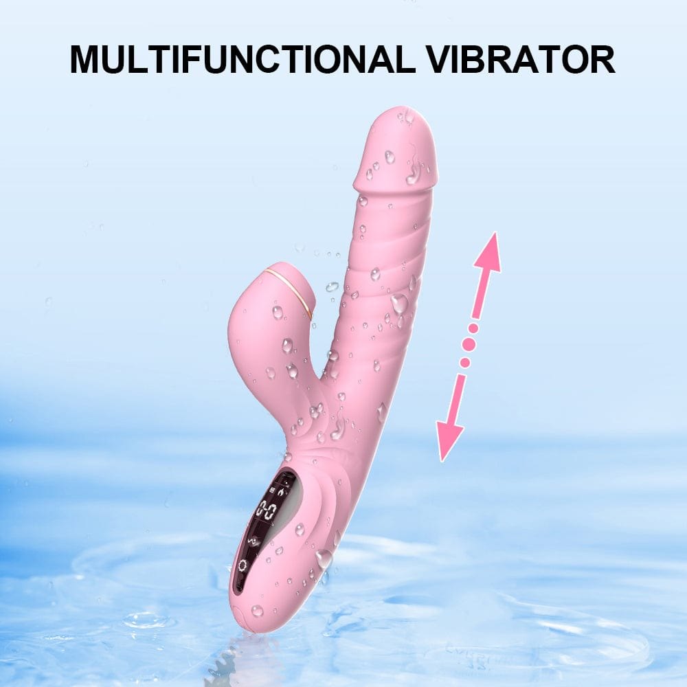 Pink thrusting heating clit vibrator, photo 3