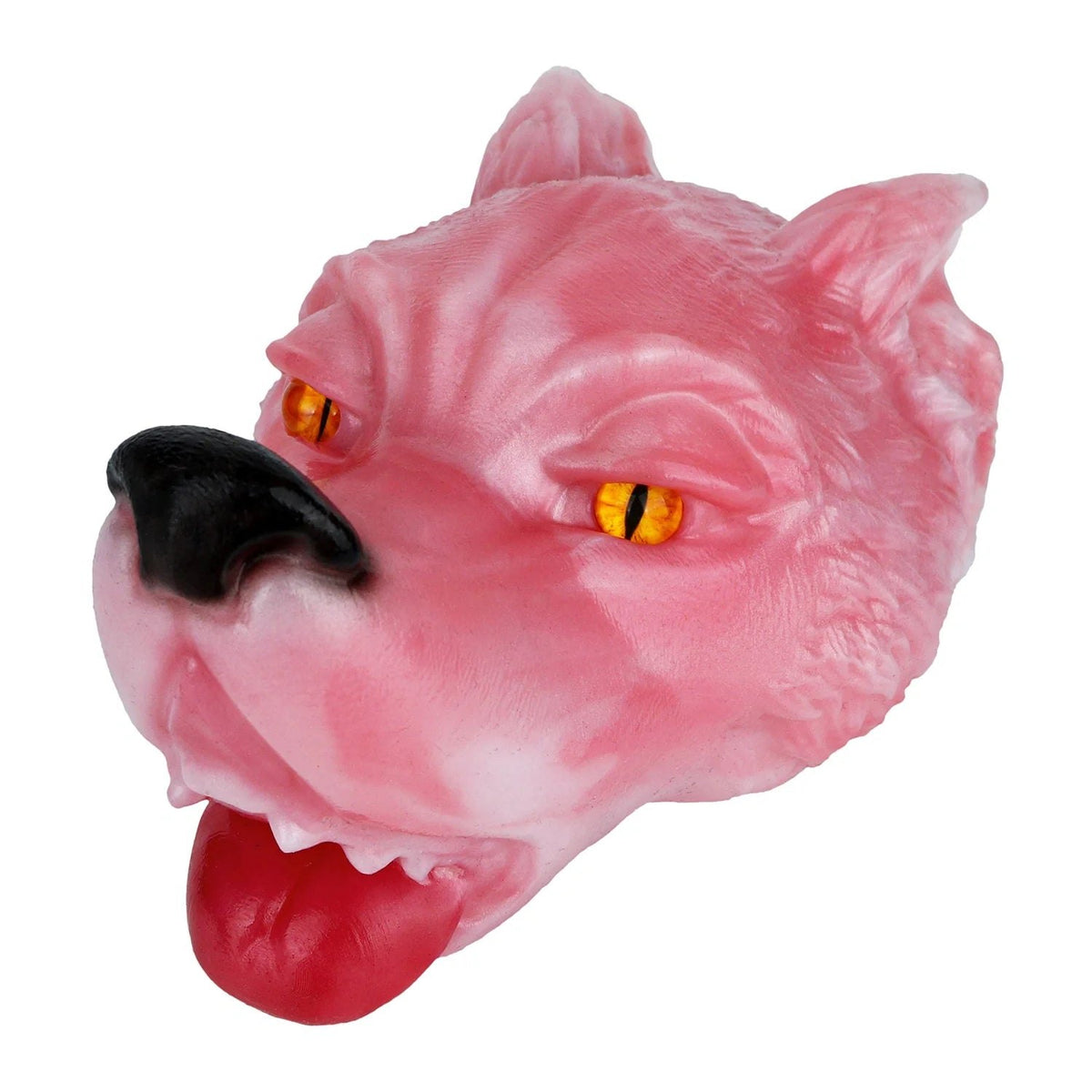 Pink rose wolf howling masturbator with amber eyes, photo 1