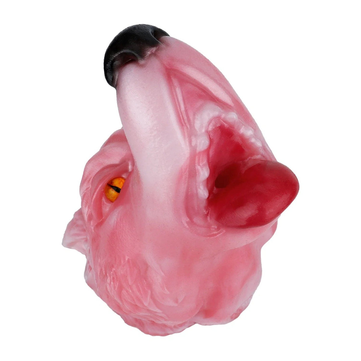 Pink rose wolf howling masturbator with amber eyes, photo 10