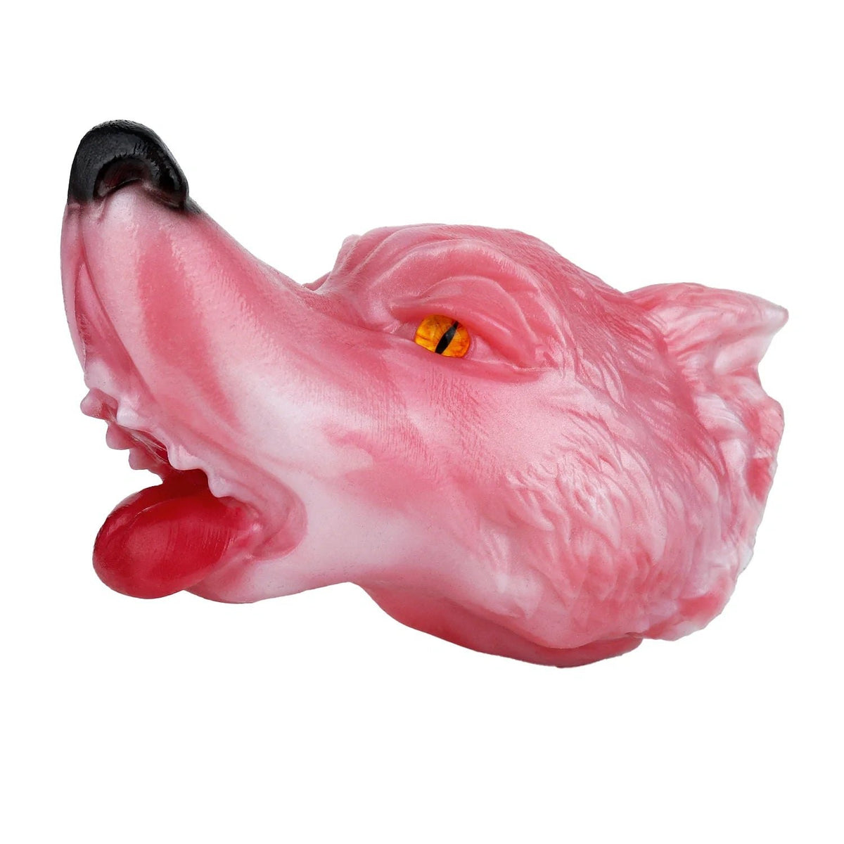 Pink rose wolf howling masturbator with amber eyes, photo 3