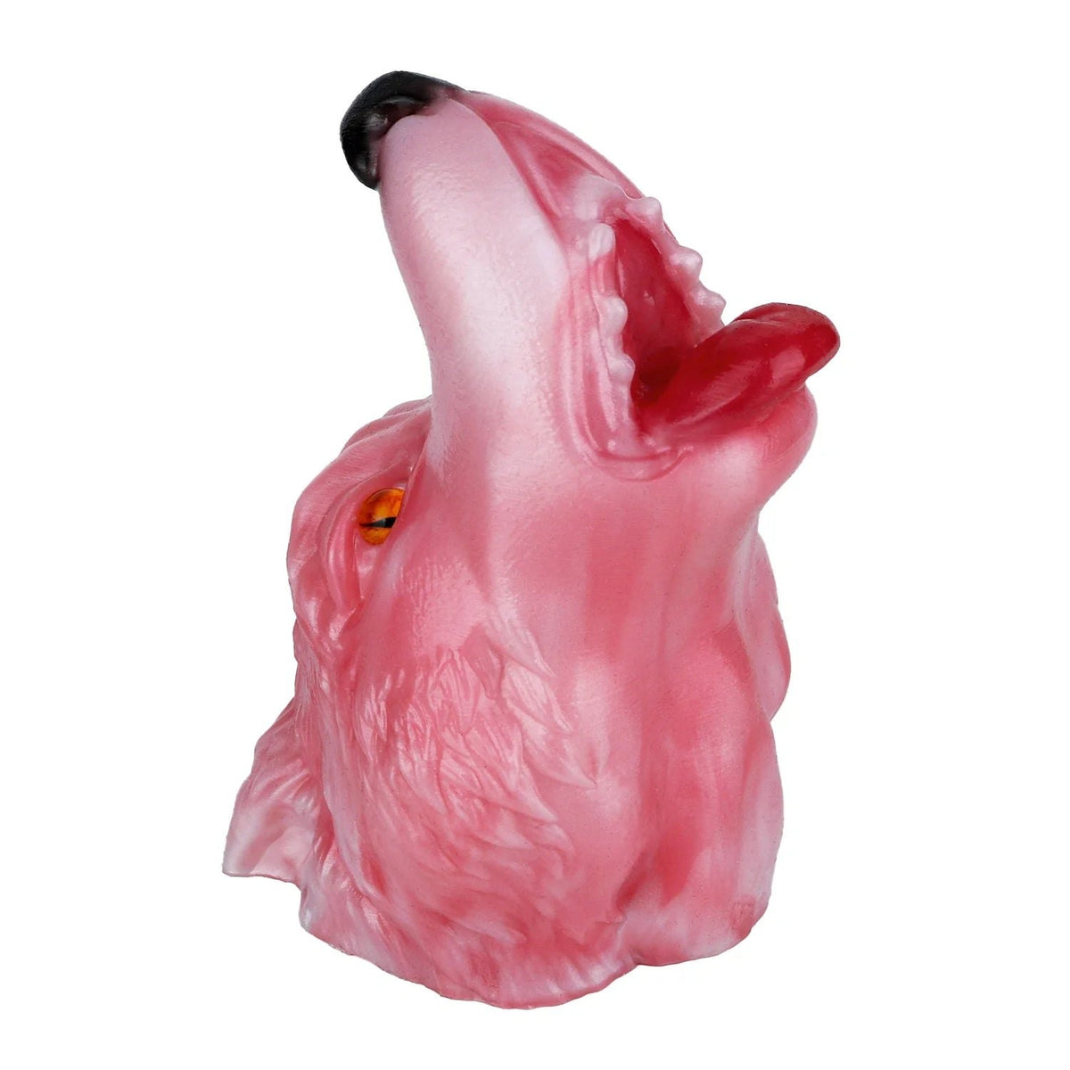 Pink rose wolf howling masturbator with amber eyes, photo 9