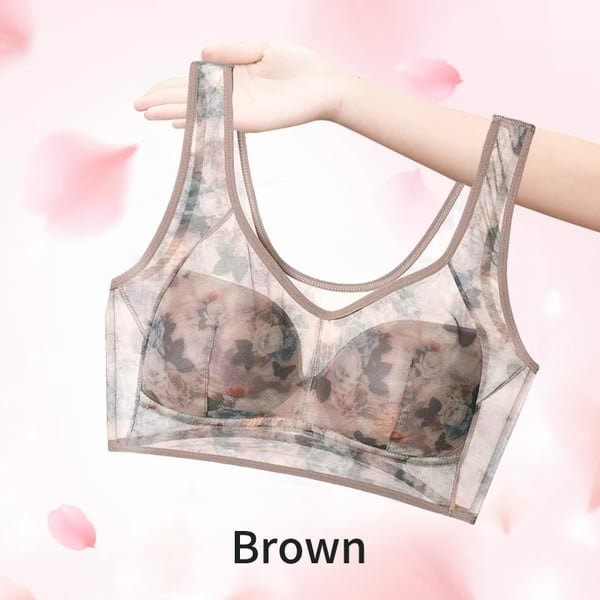 Plus size floral print wireless vest bra, photo 3