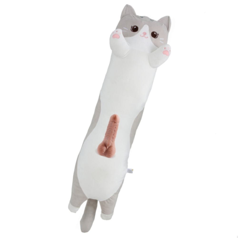 Cat Plush (Grey) plush animal thrusting vibrator