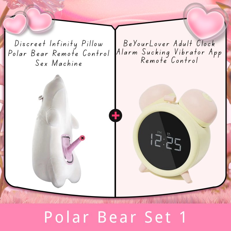 Polar Bear Set 1 plush bear pillow with hidden heated dildo