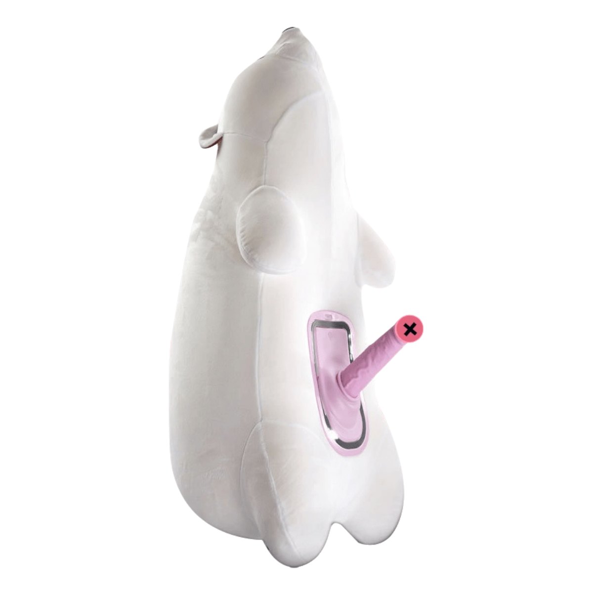 Plush bear pillow with hidden heated dildo, photo 1