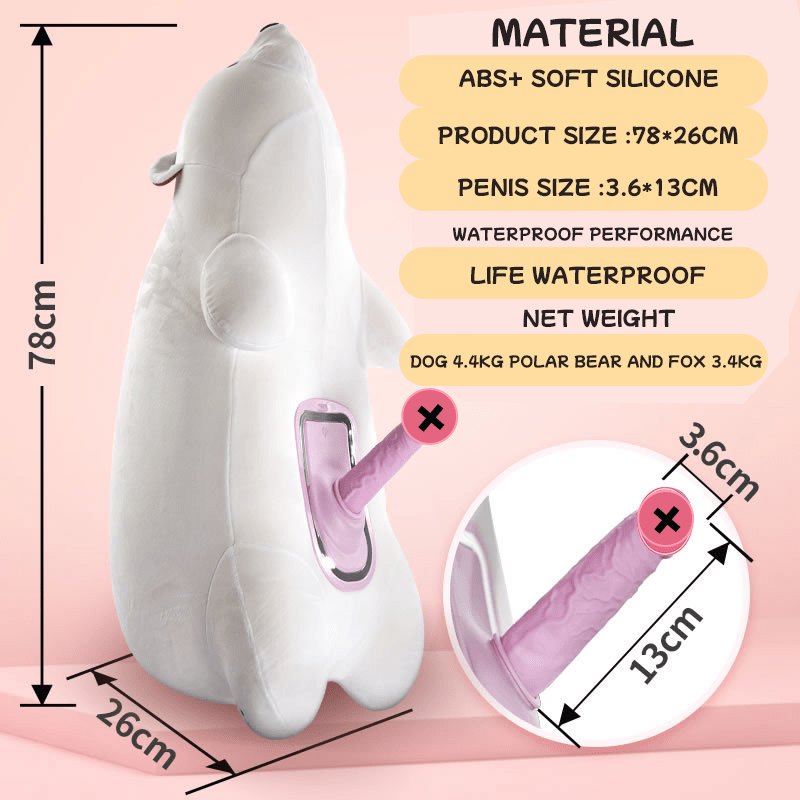 Plush bear pillow with hidden heated dildo, photo 5