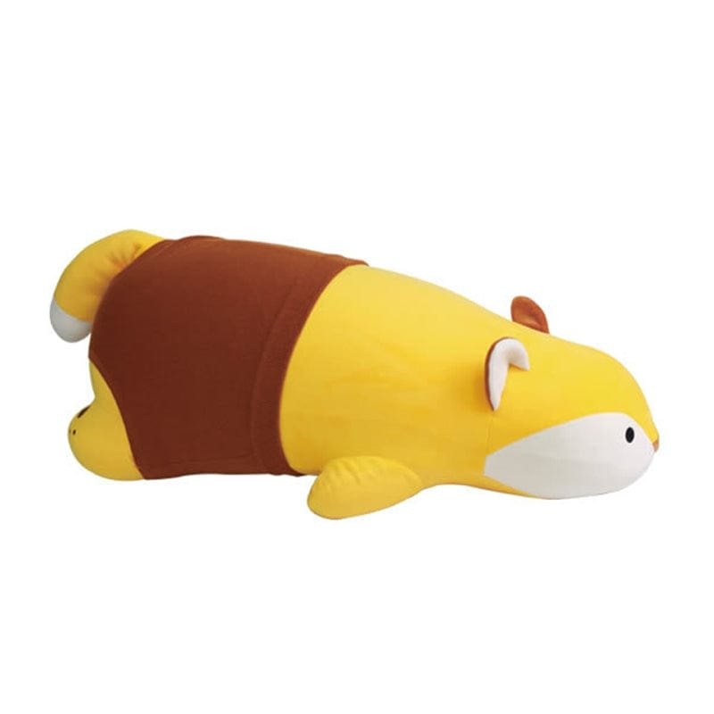 Yellow plush bear pillow with hidden heated dildo