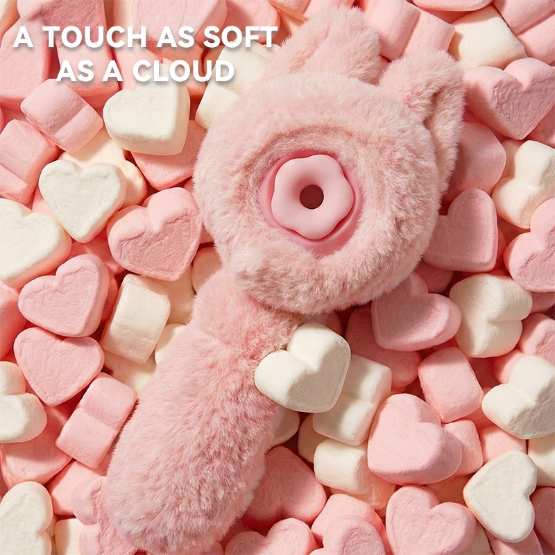Pink plush bunny suction vibrator, photo 2
