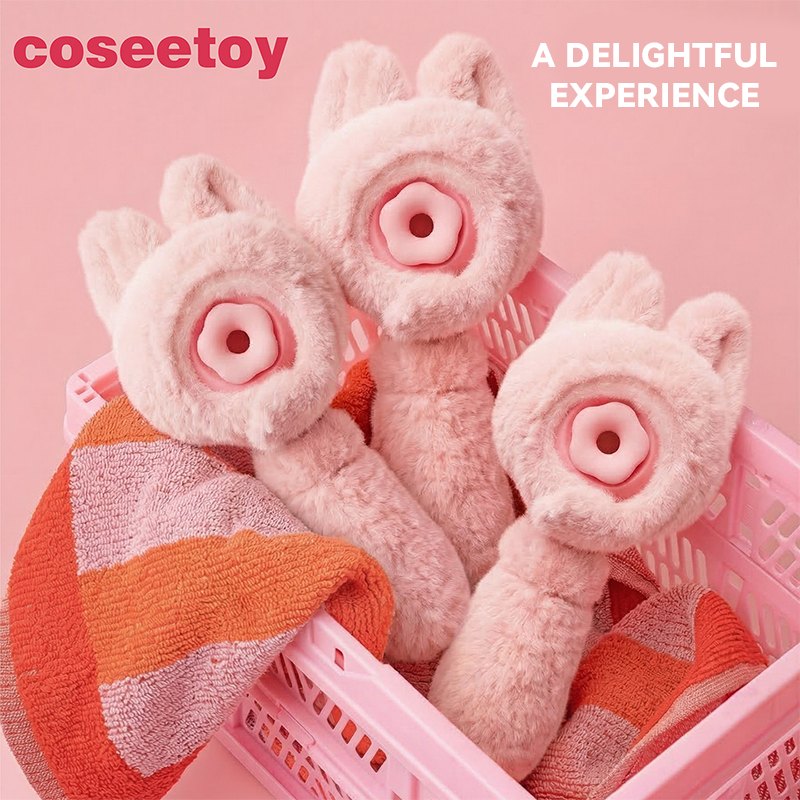 Pink plush bunny suction vibrator, photo 3