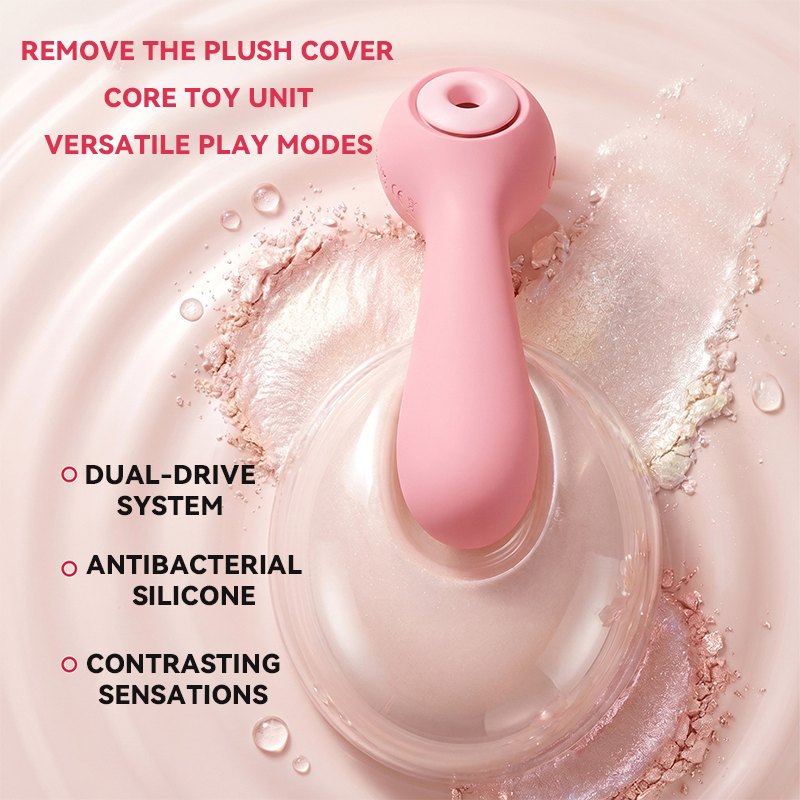 Pink plush bunny suction vibrator, photo 5