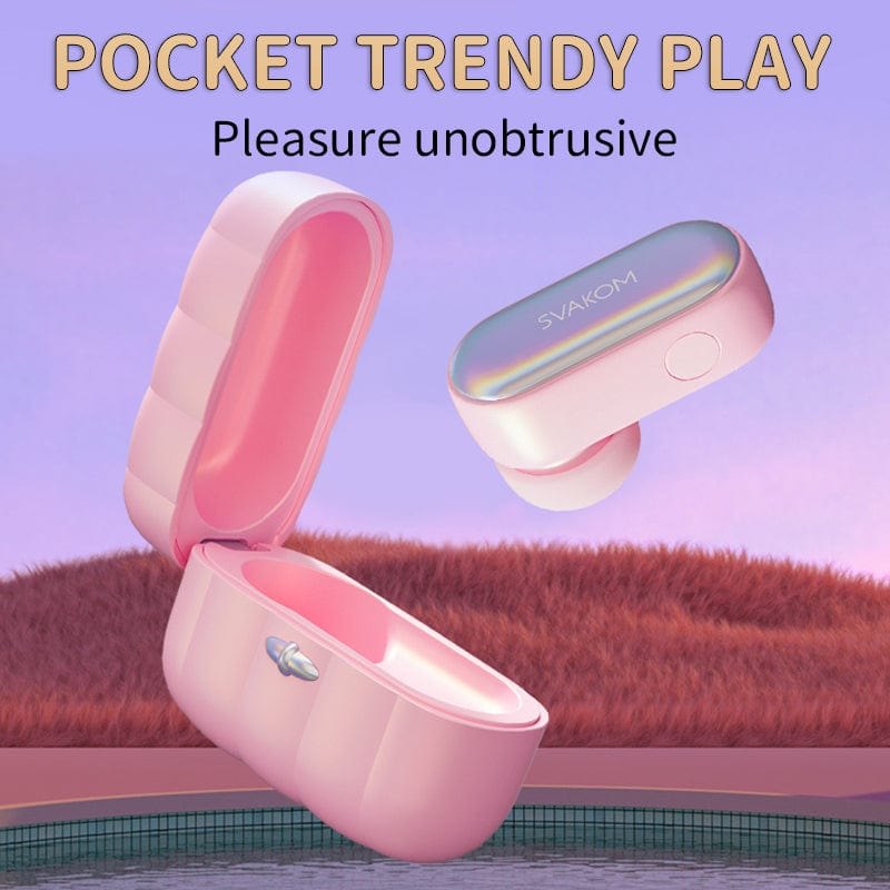 Earbud-case shaped clitoral stimulation toy with finger ring, photo 2