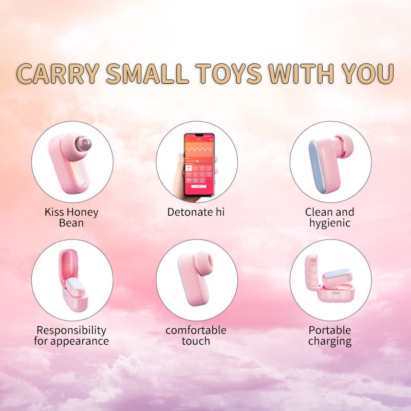 Earbud-case shaped clitoral stimulation toy with finger ring, photo 3