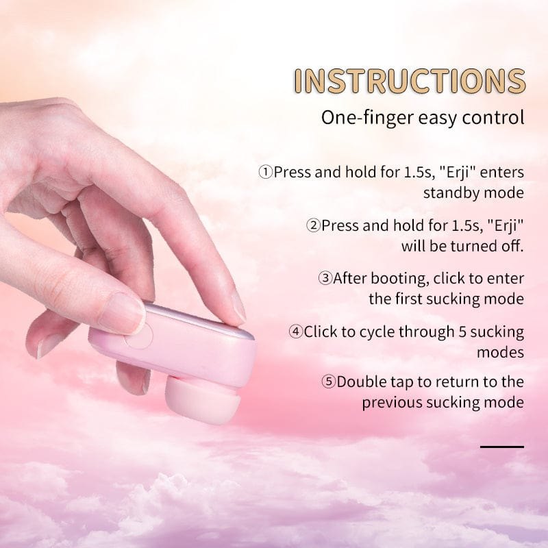 Earbud-case shaped clitoral stimulation toy with finger ring, photo 5