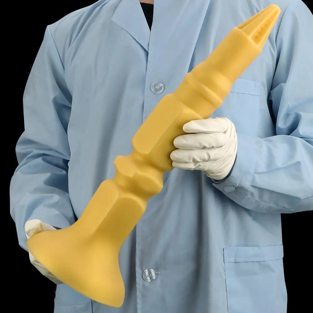 Pointed tip ridged silicone butt plug, photo 15