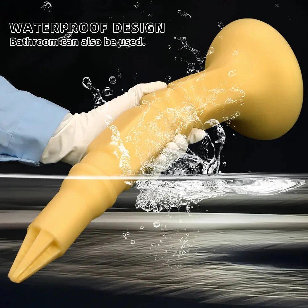 Pointed tip ridged silicone butt plug, photo 8
