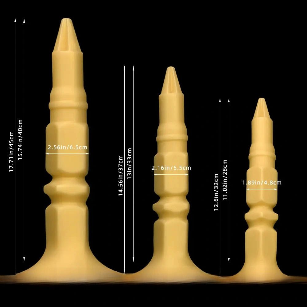 Pointed tip ridged silicone butt plug, photo 9