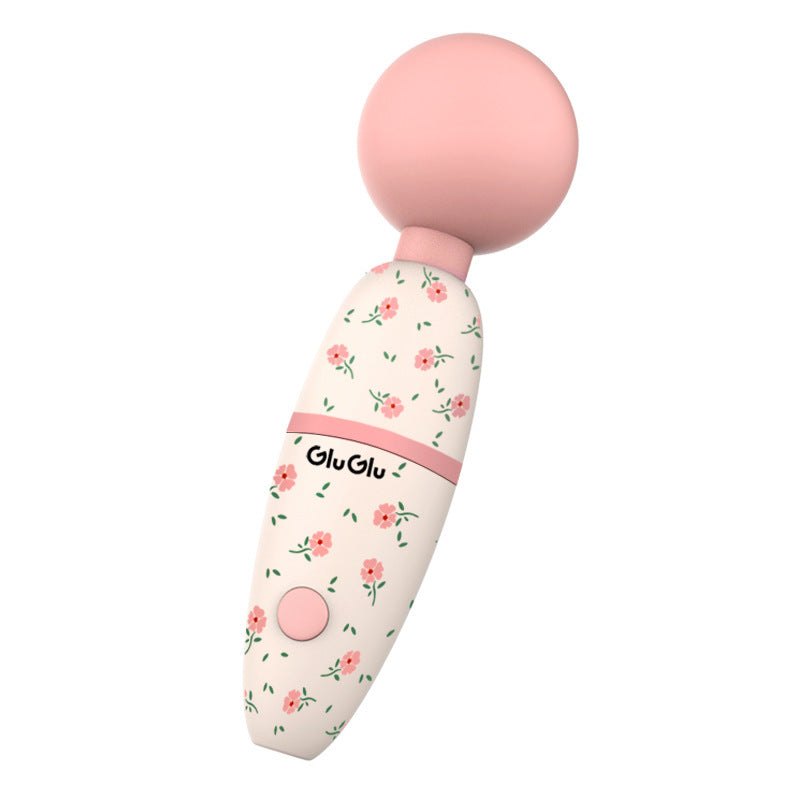 Pink polka dot rotating wand massager