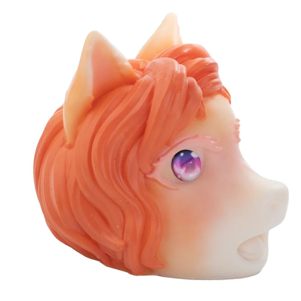 Orange mane pony head masturbator with violet galaxy eyes, photo 8