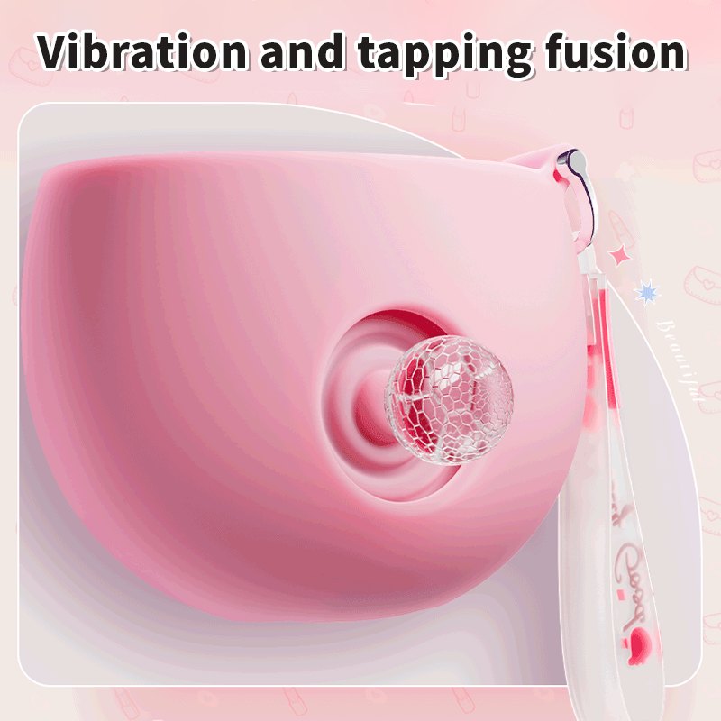 Pink and blue clit sucking vibrator with case, photo 4