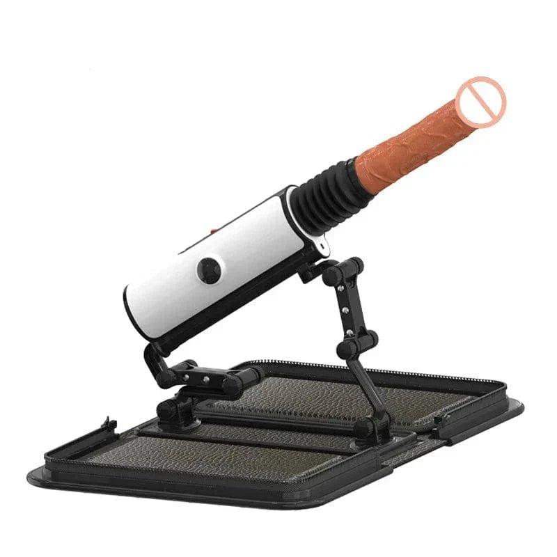 Black portable case-style thrusting sex machine