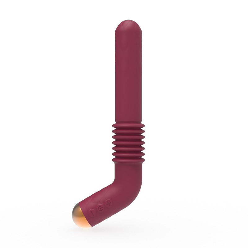 Wine red silicone thrusting sex machine, photo 1
