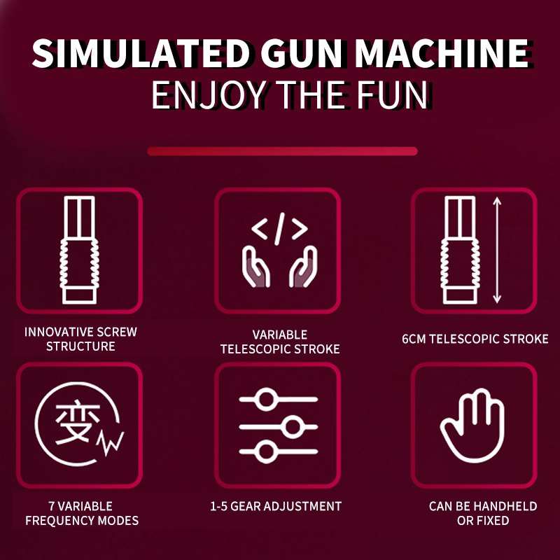 Wine red silicone thrusting sex machine, photo 2