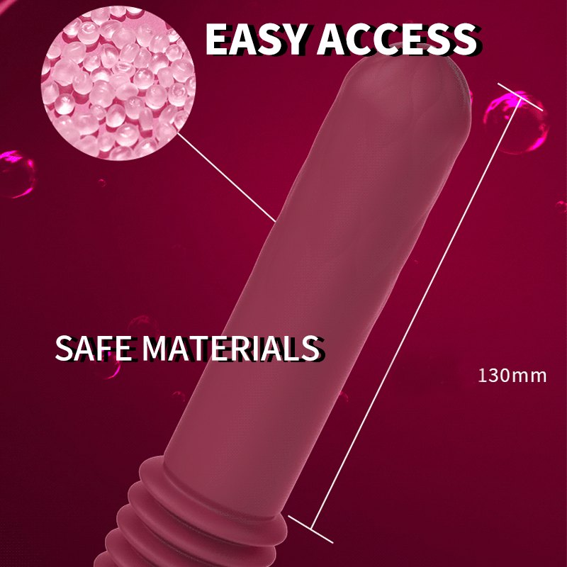 Wine red silicone thrusting sex machine, photo 7