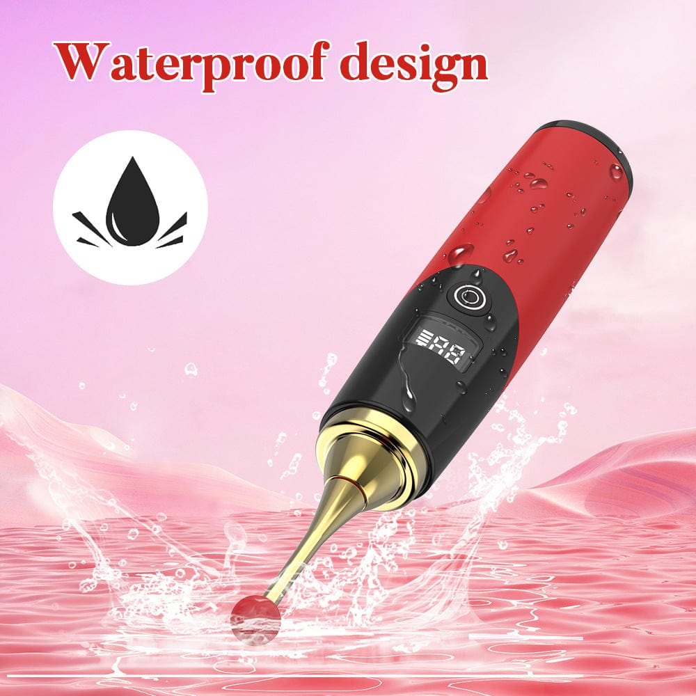 Red silicone clit and g-spot vibrator wand, photo 6