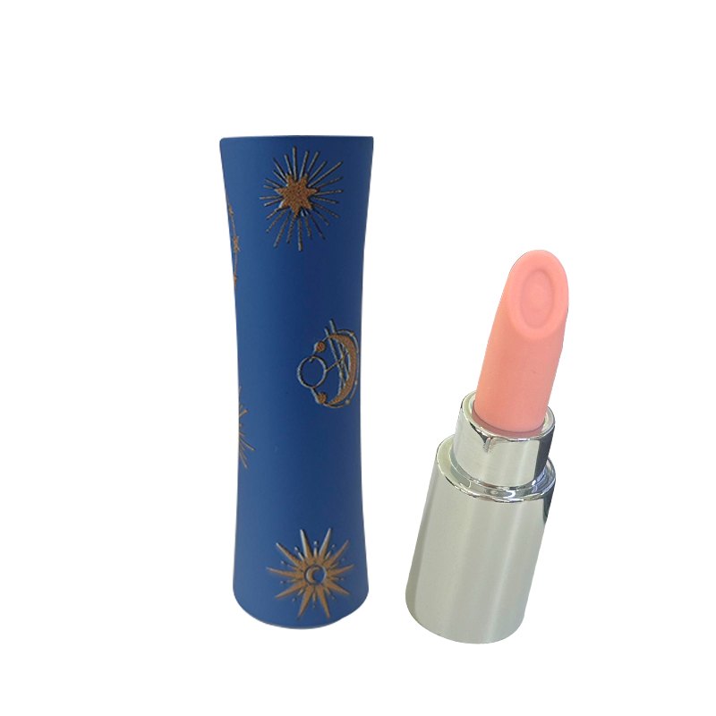 Lipstick-style bullet vibrator with press-pop tip, photo 1