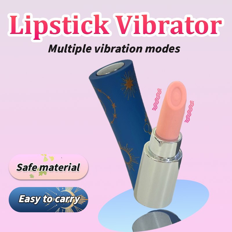 Lipstick-style bullet vibrator with press-pop tip, photo 2