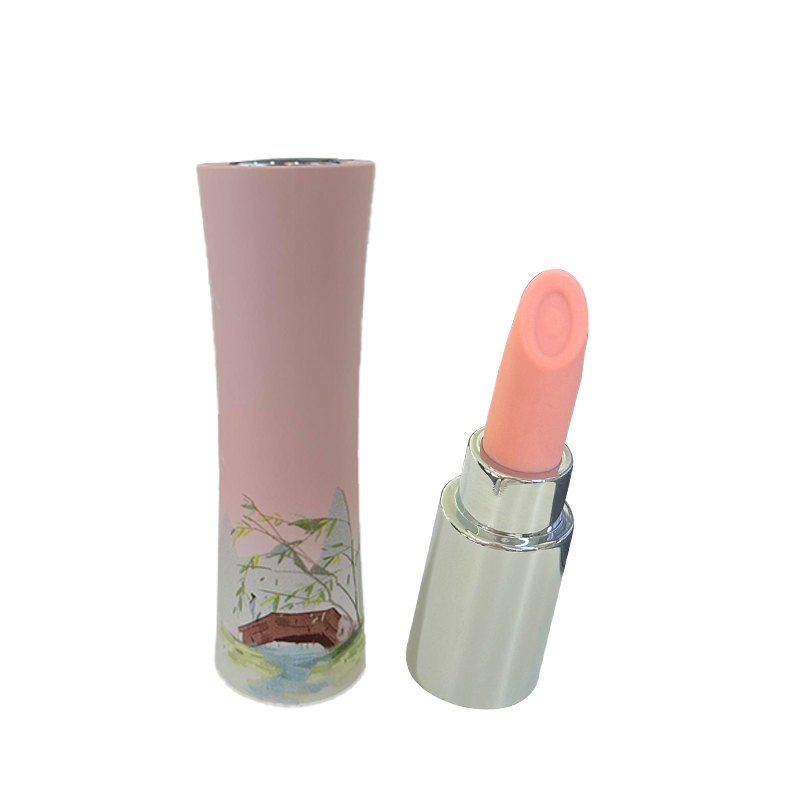 Lipstick-style bullet vibrator with press-pop tip, photo 3
