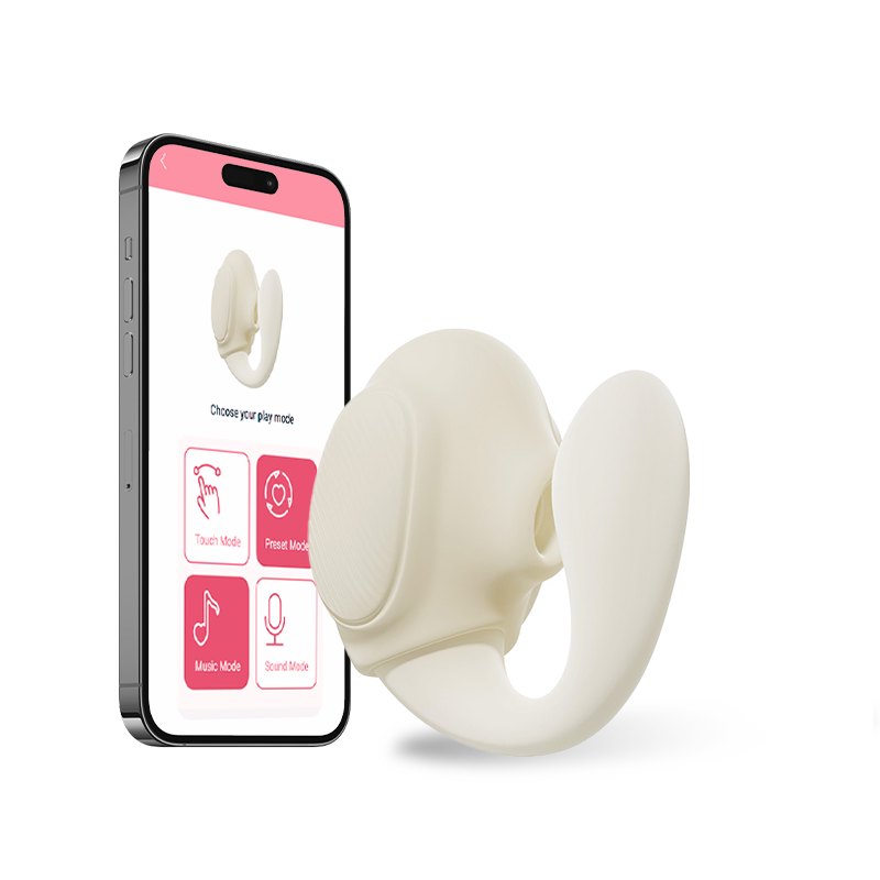 White pressure-sensitive clamp vibrator, photo 1