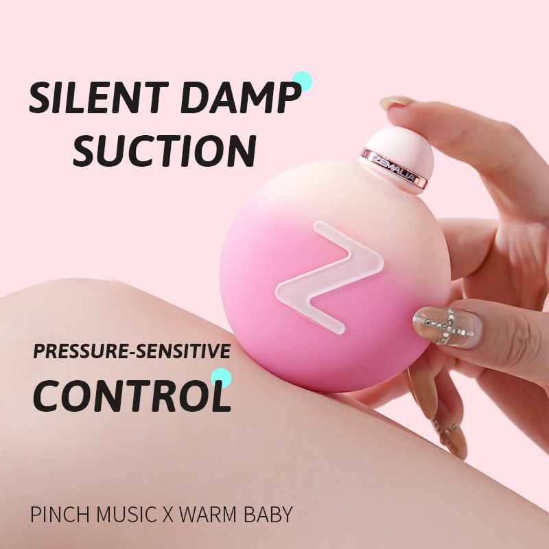 Pink gradient round clitoral suction vibrator, photo 3