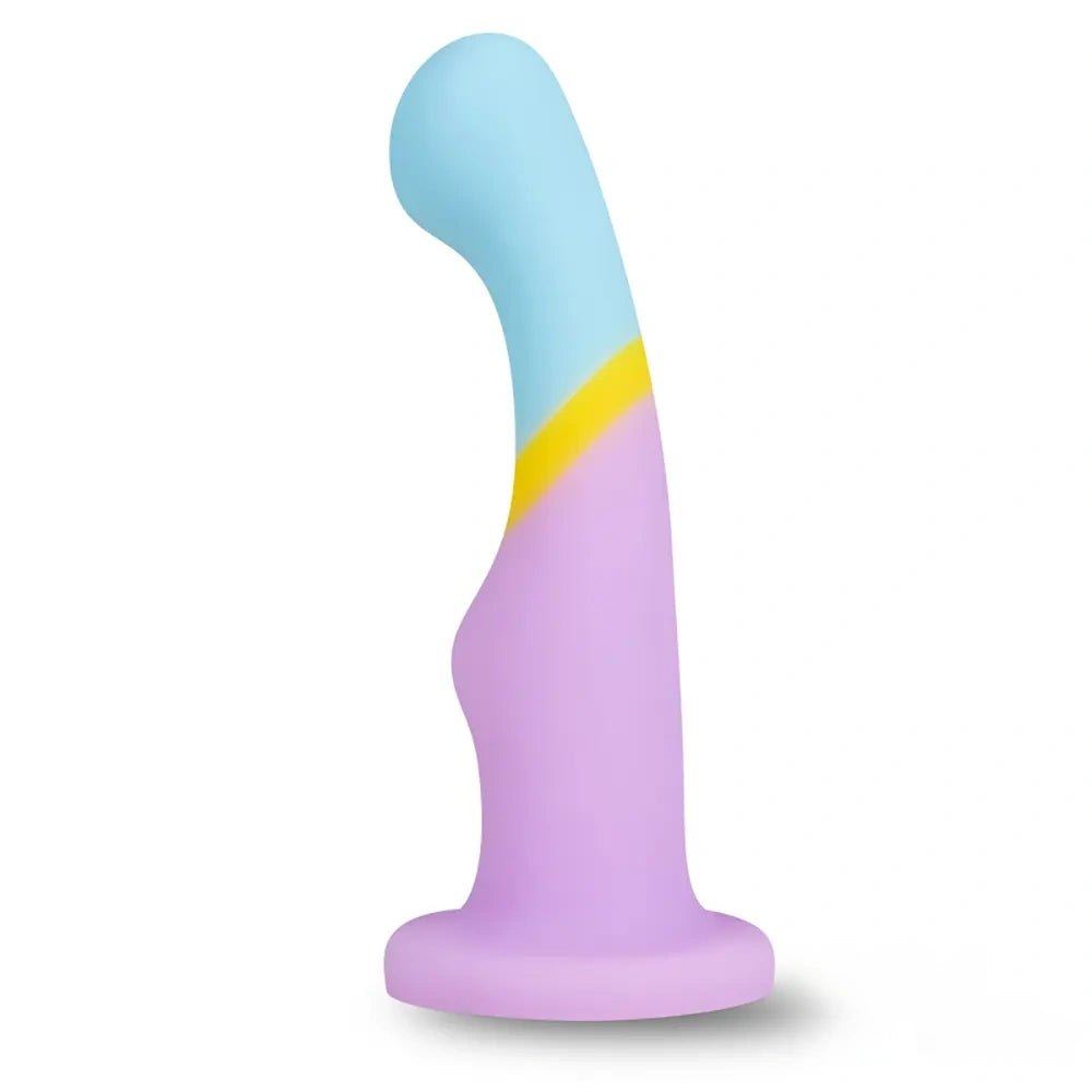 #1 colorful curved silicone anal dildo