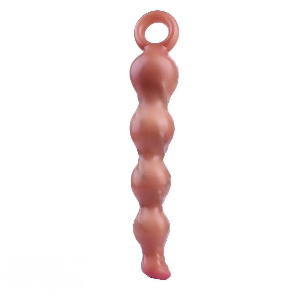 Flesh tone silicone pulling beads dildo, photo 14