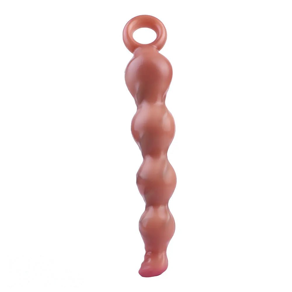 Flesh tone silicone pulling beads dildo, photo 15