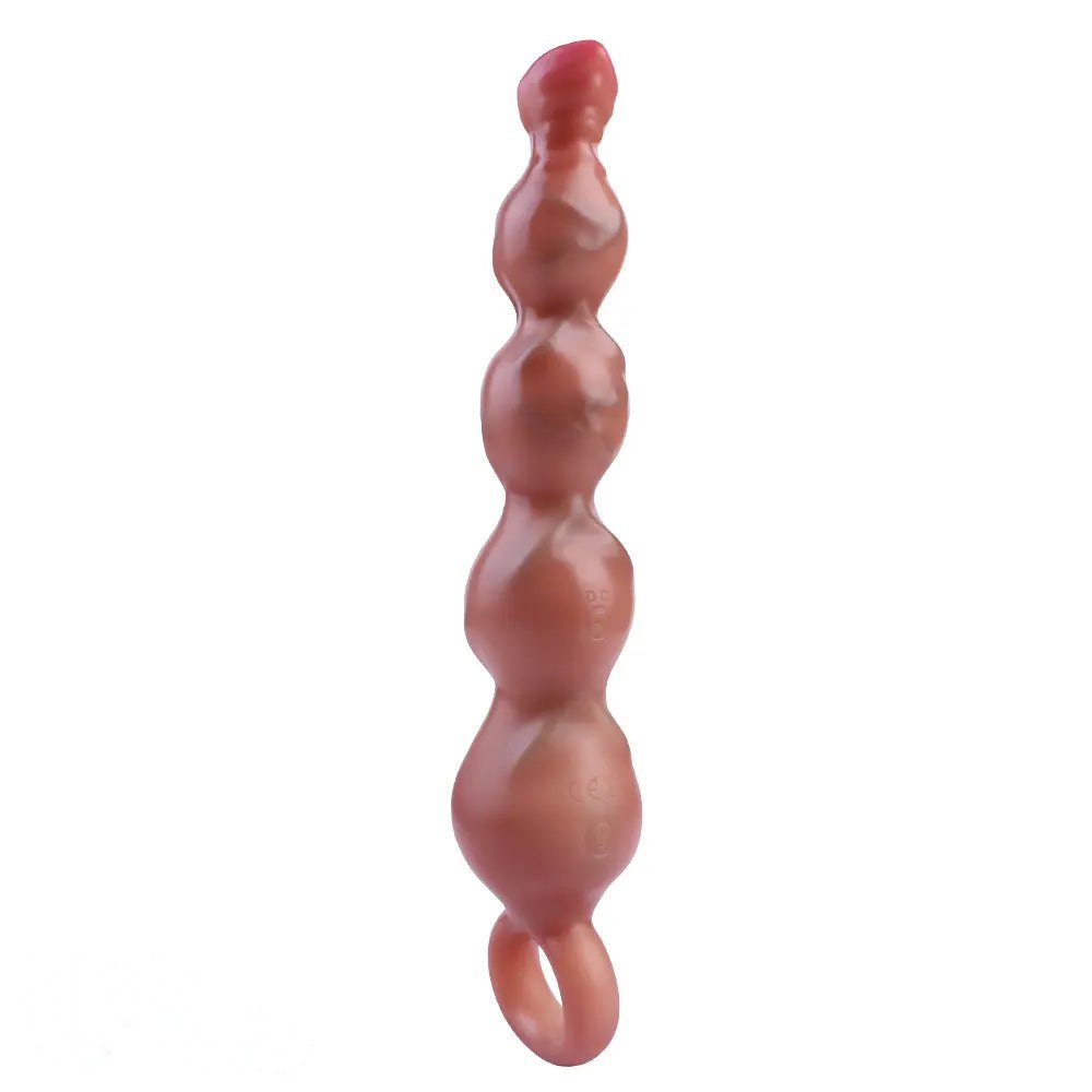 Flesh tone silicone pulling beads dildo, photo 7