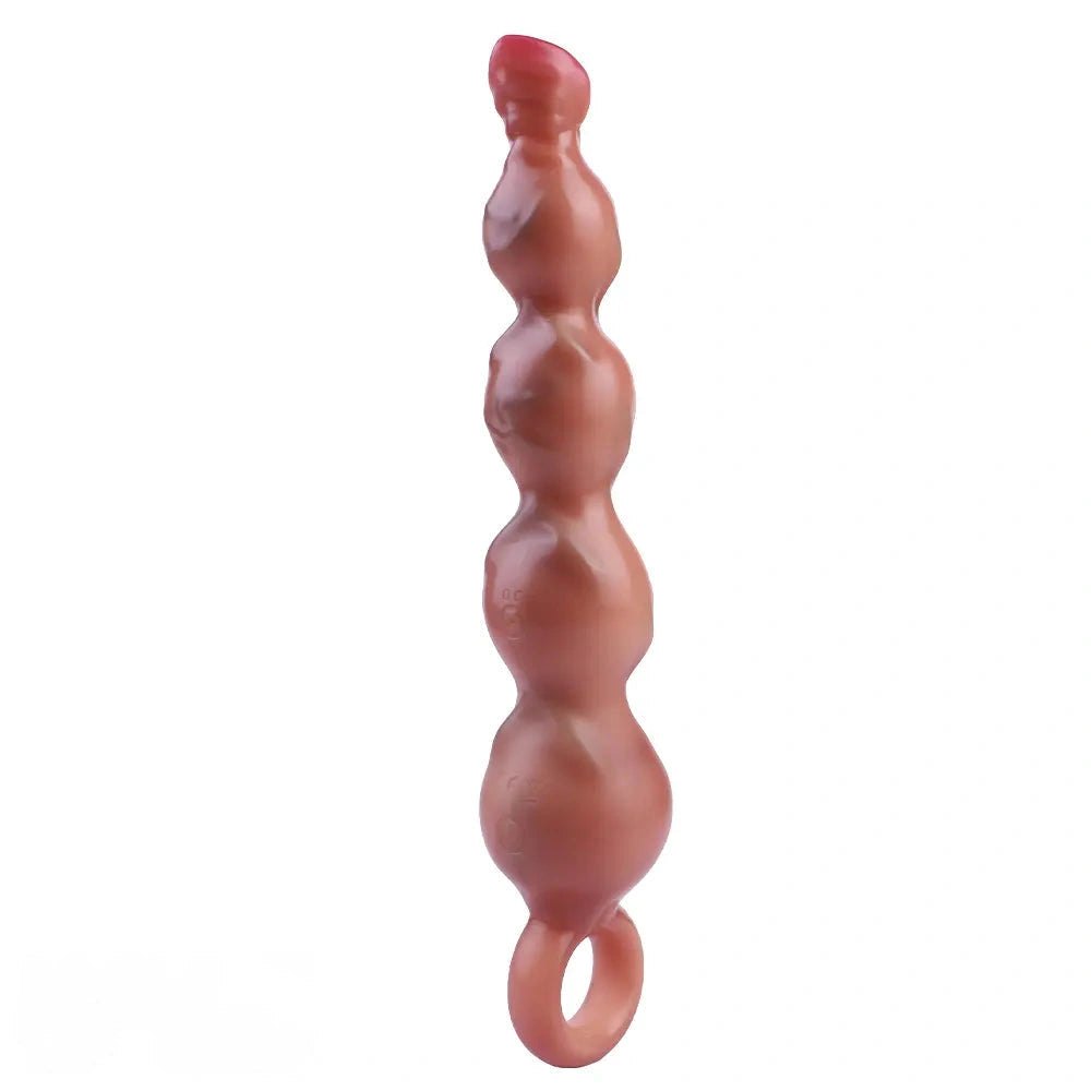 Flesh tone silicone pulling beads dildo, photo 8