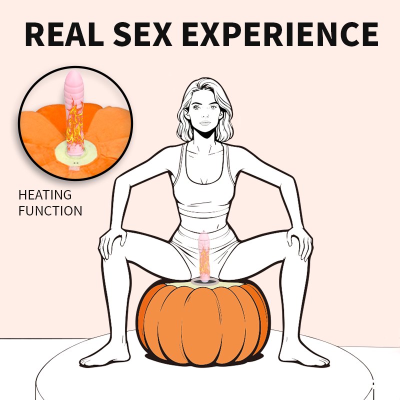 Pumpkin-shaped plush thrusting vibrator cushion, photo 2
