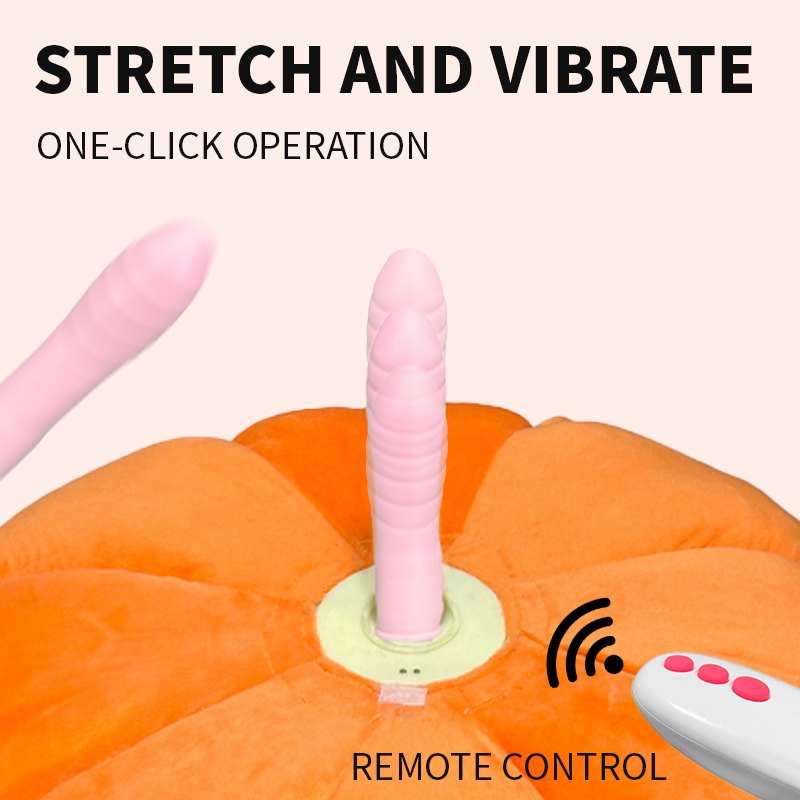 Pumpkin-shaped plush thrusting vibrator cushion, photo 3