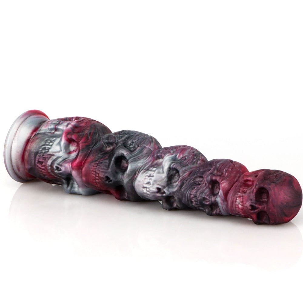 Pumpkin and skull stack silicone anal plug with suction cup base, photo 15