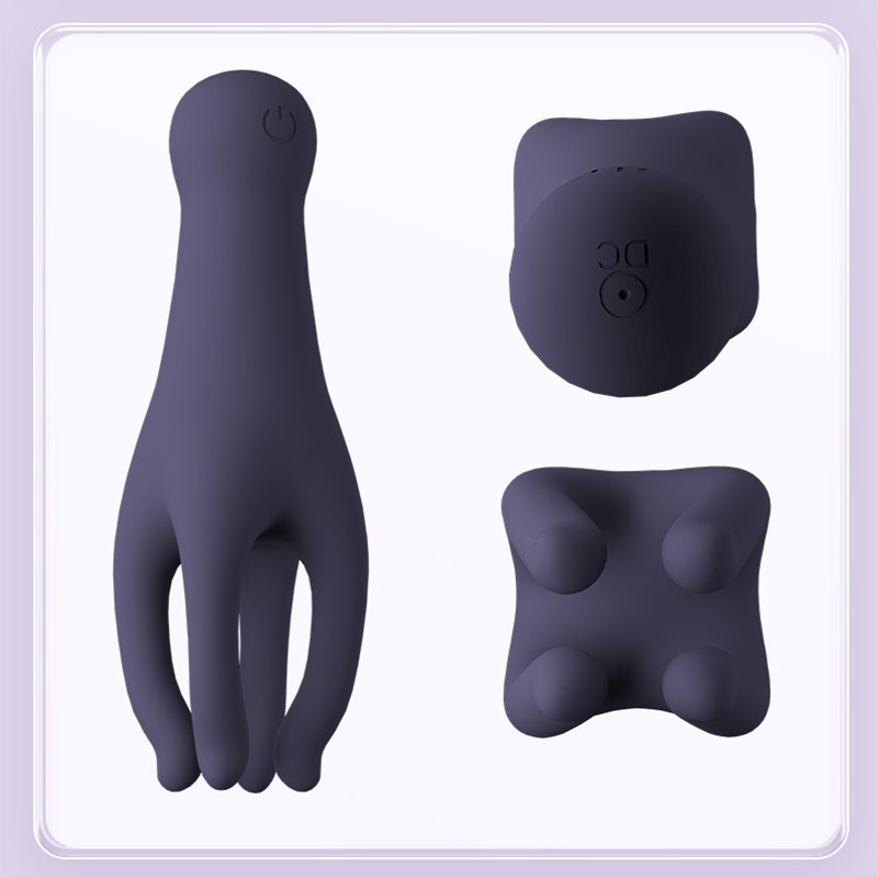 Purple silicone glans massager, photo 4