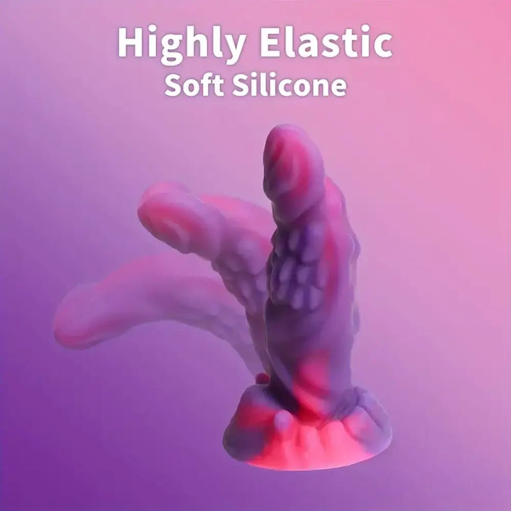 Purple and pink alien tentacle fantasy dildo, photo 2