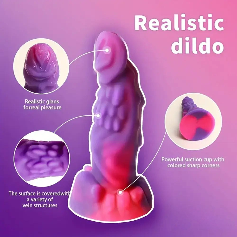 Purple and pink alien tentacle fantasy dildo, photo 5
