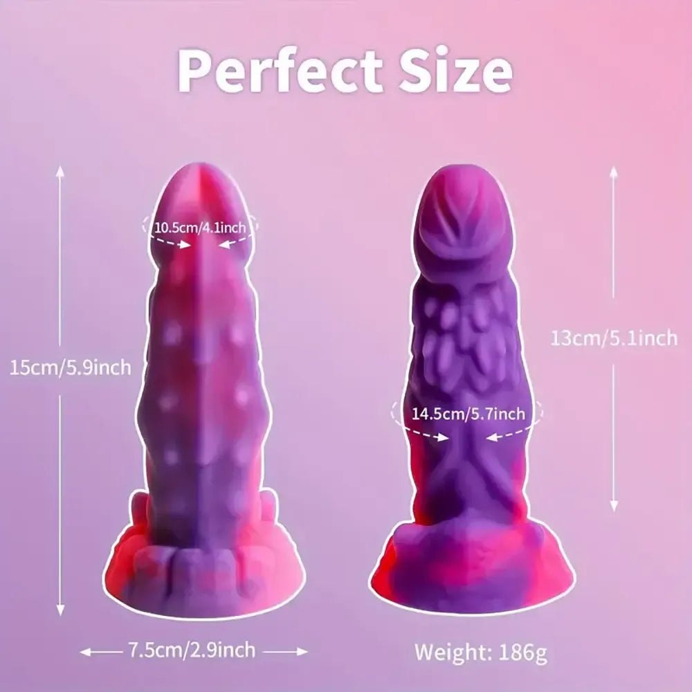 Purple and pink alien tentacle fantasy dildo, photo 6
