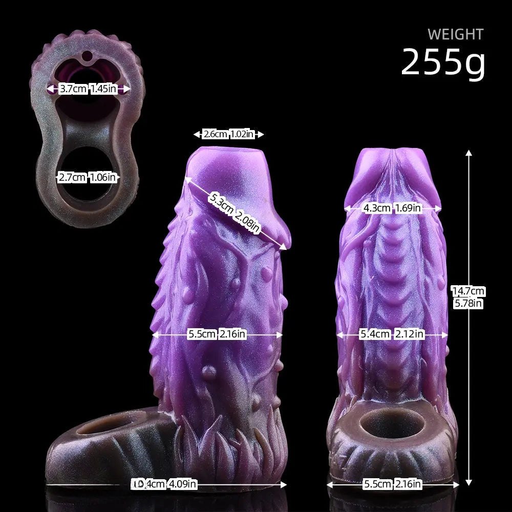 Purple beast fantasy hollow dildo, photo 4