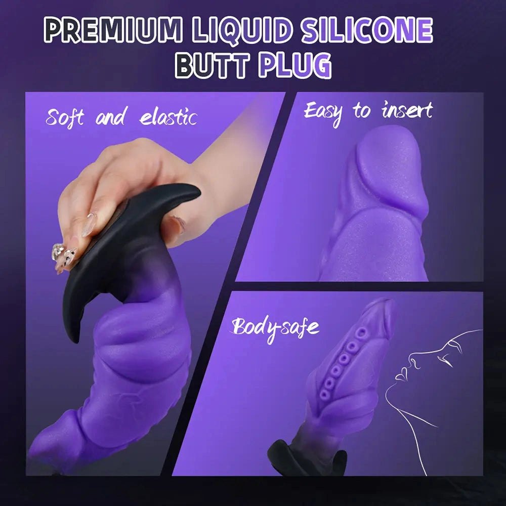 Purple and black fantasy dildo, photo 11