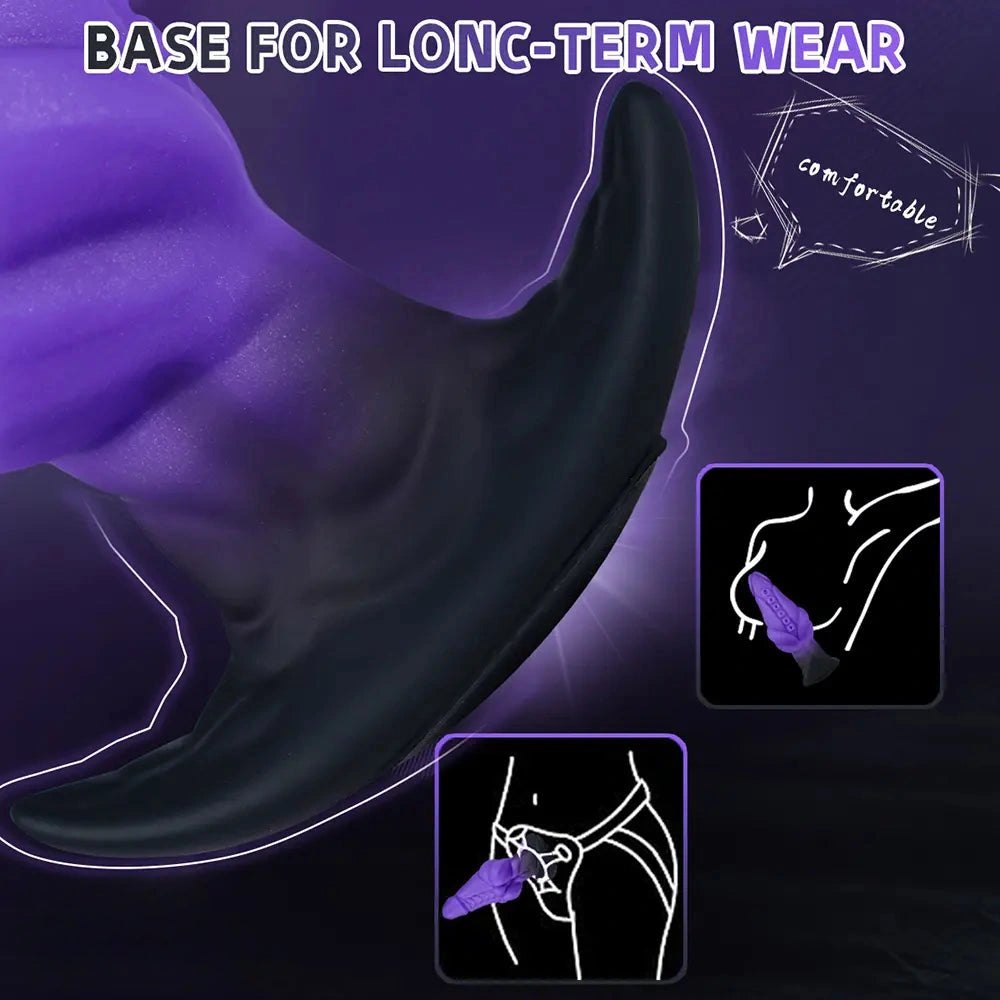 Purple and black fantasy dildo, photo 9