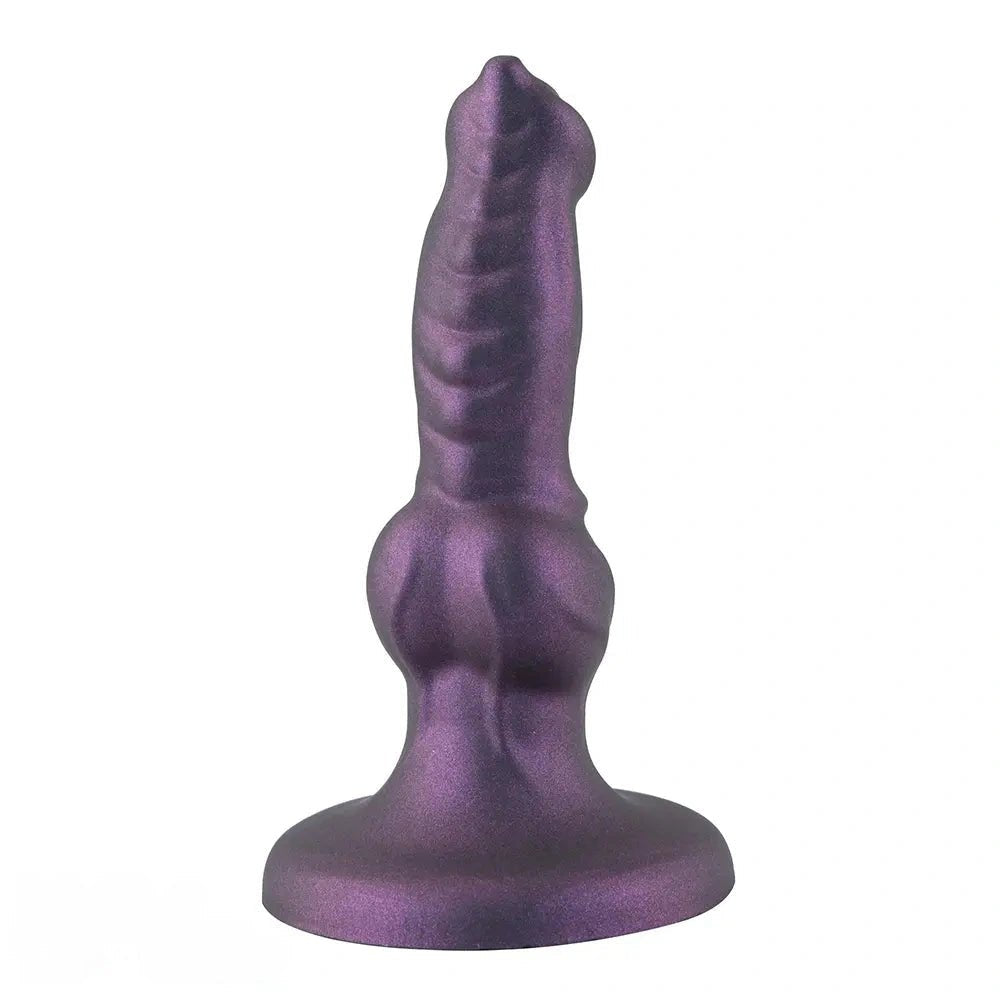 Purple dog knot silicone dildo, photo 1