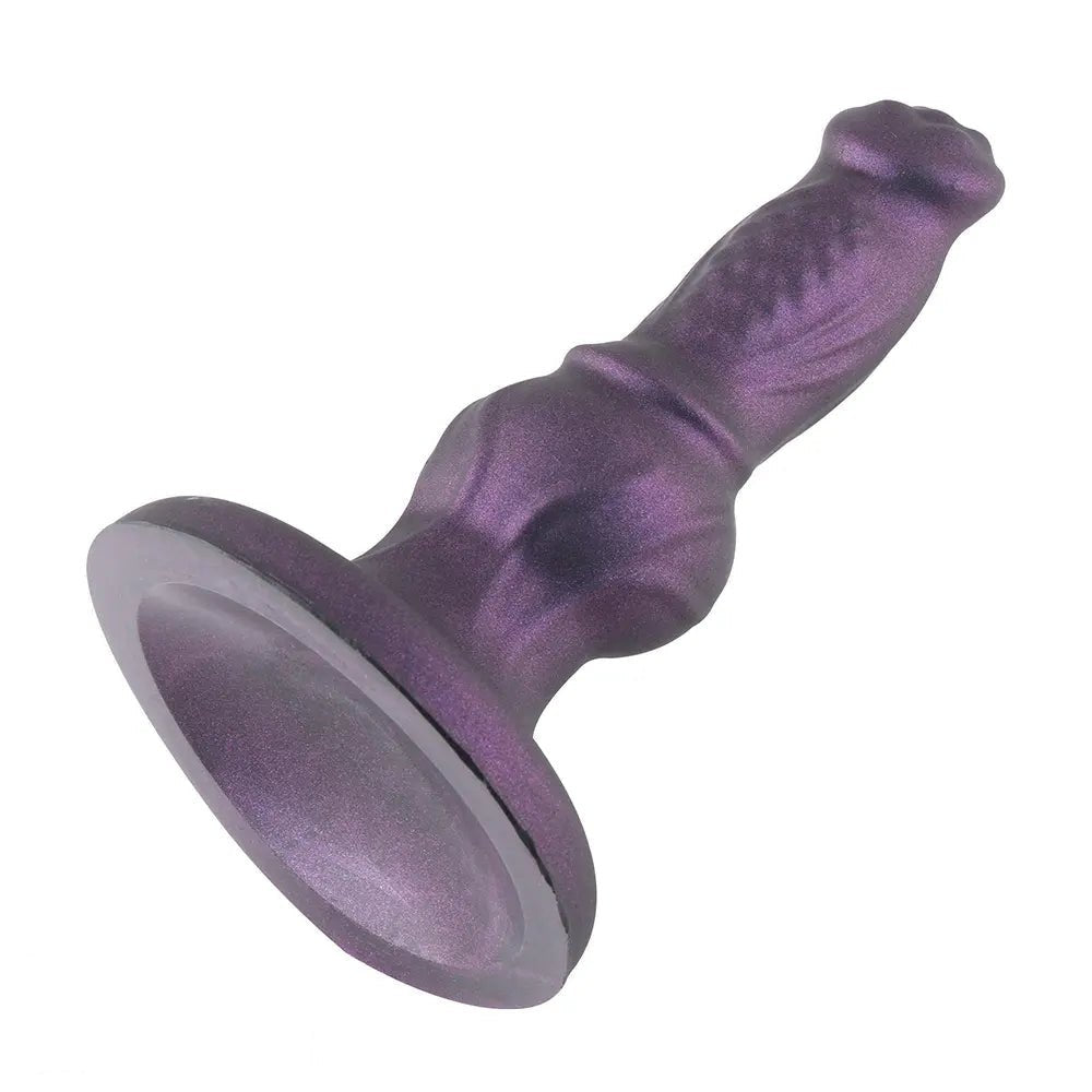 Purple dog knot silicone dildo, photo 5